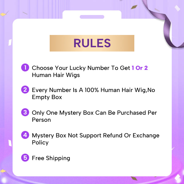 OQ HAIR Mystery Box Glueless Human Hair Wigs With Rock-Bottom Prices Surprise Gift For Women