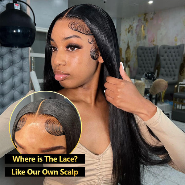 Hd Lace Wigs Pre Plucked and Bleached Straight Glueless Wig