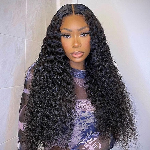 BOGO Water Wave Pre-cut 7x5 HD Lace Wear Go Glueless Wig 220% Density