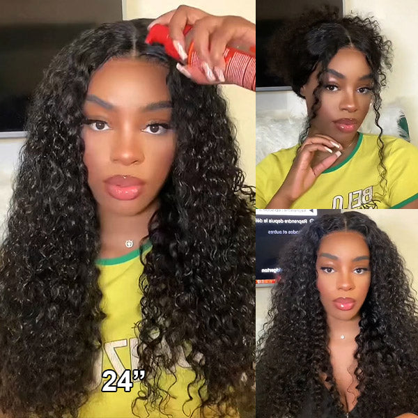 Water Wave Wear Go Glueless Wigs 4x6 HD Lace Closure Wet and Wavy Wigs