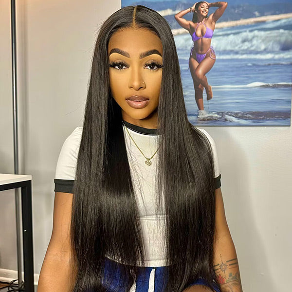 OQHAIR Pre-plucked Silky Straight Wear Go Glueless Wigs Pre Cut 7x5 HD Lace Closure Wigs