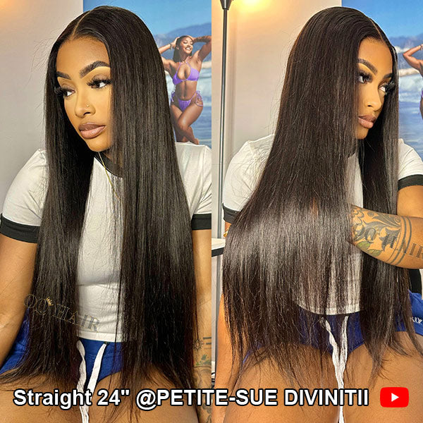 Silky Straight HD Lace Closure Wigs Wear Go Glueless Wigs