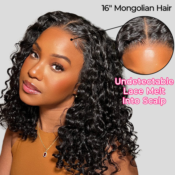 Water Wave Glueless Wig Pre Cut 4x6 HD Lace Bob Style