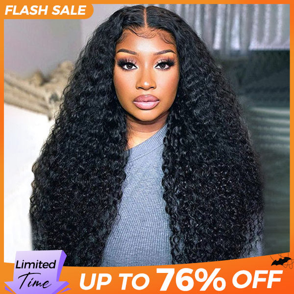 OQ HAIR Water Wave Wear Go Wig Pre-cut 7x5 HD Lace Bleached Knots Wig With Pre-plucked Hairline