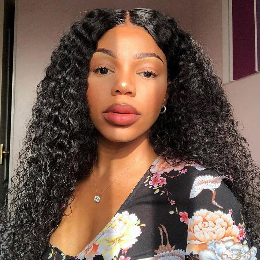 Kinky Curly Virgin Human Hair 3 Bundles With 4x4 Lace Closure