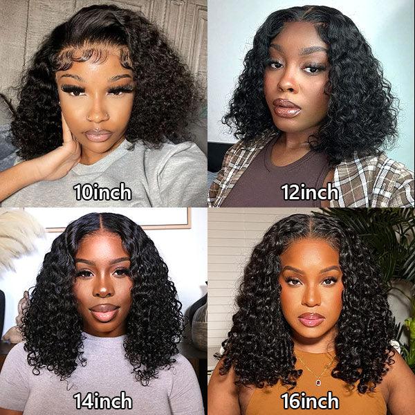 Water Wave Glueless Wig Pre Cut 4x6 HD Lace Bob Style