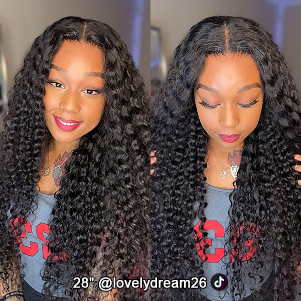 OQHAIR Water Wave Wear Go Wigs 7x5 HD Lace Real Glueless Lace Closure Wigs