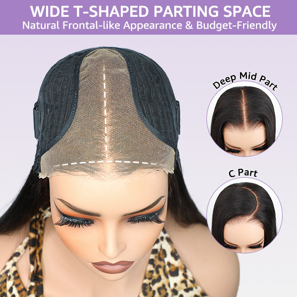 OQ HAIR Highlight Balayage Color Body Wave Glueless Wig Pre-cut 9x6 T Part Lace Wear Go Wig With Smart Clips