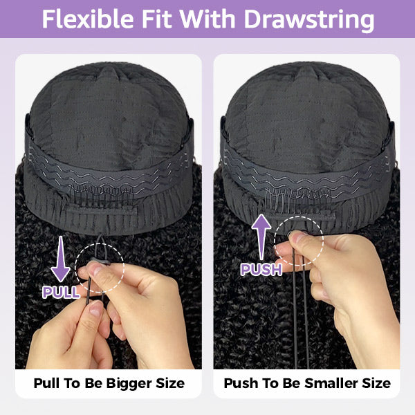 Yaki Straight Chestnut Brown Ombre Glueless V Part Wig With Invisi Drawstring