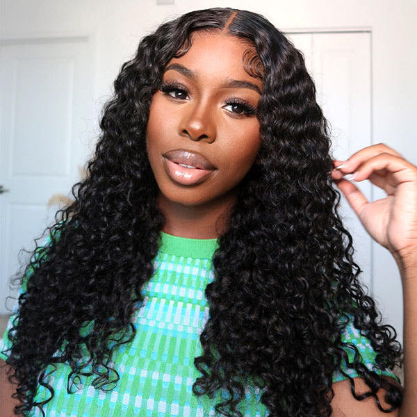 OQHAIR Water Wave Wear Go Wigs 7x5 HD Lace Real Glueless Lace Closure Wigs
