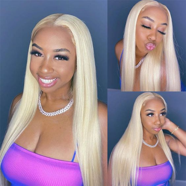 613 Blonde Straight Hair Wear Go Glueless Wig