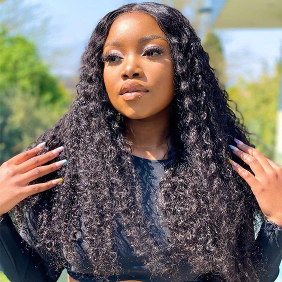Pre-Bleached Deep Wave Hair Wear Go Glueless Wigs