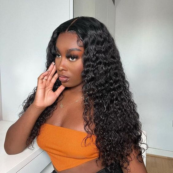 Pre-Bleached Deep Wave Hair Wear Go Glueless Wigs
