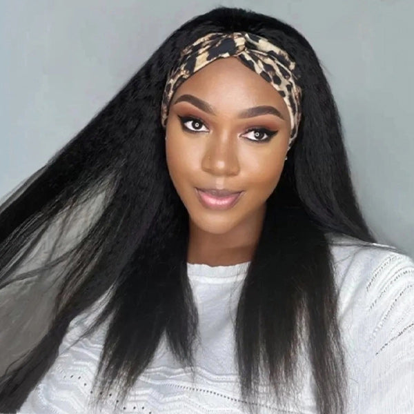 OQ HAIR Glueless Yaki Straight Headband Wig Beginner Friendly Wig For Easy Everyday Styling