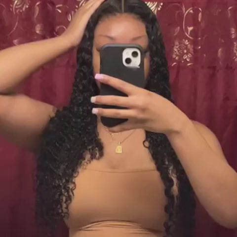Tight Curls Afro Curly HD Lace Wigs Pre Plucked Human Hair Lace Front Wigs For Women