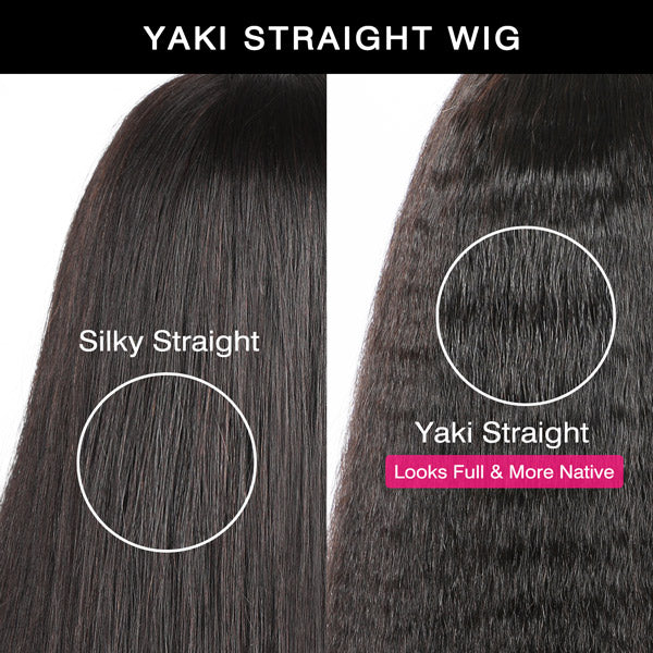 Wear Go Glueless Wigs Yaki Straight 4x6 HD Lace Front Bob Wigs