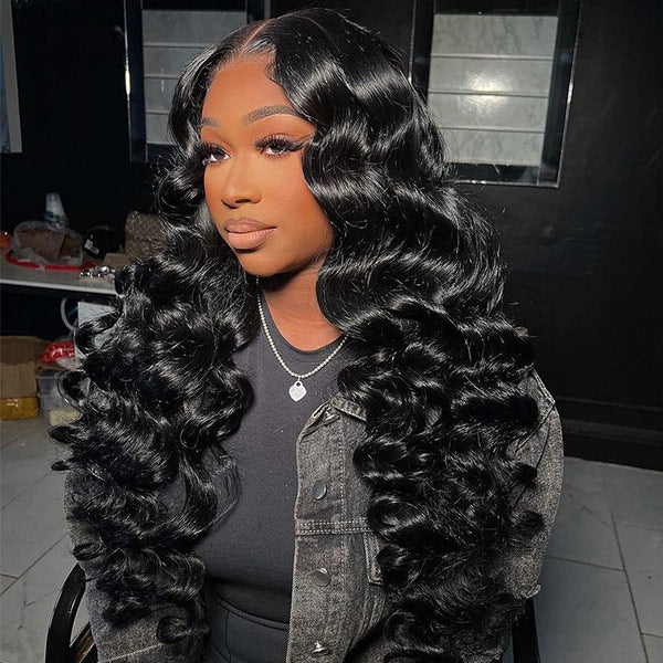OQ HAIR M-Cap Wand Curl Pre Cut 9x6 HD Lace Wear Go Glueless Wigs 100% Human Hair Pre Bleached Tiny Knots