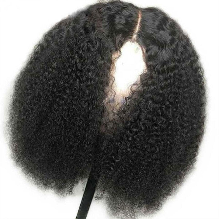 Afro Curly 4x4 Lace Closure Wigs Preplucked Human Hair Skin Melt Lace Wigs for Women - ORIGINAL QUEEN HAIR