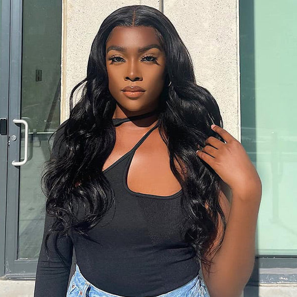 Body Wave Hair Glueless Wigs 4x6 Pre Cut HD Lace Closure Wigs