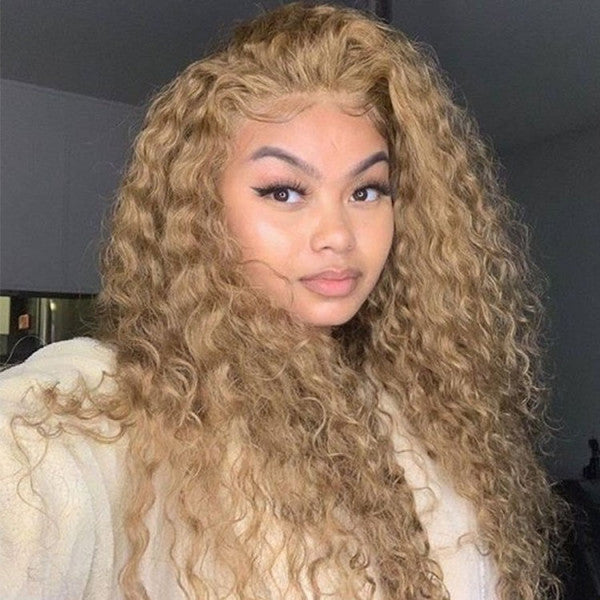 Honey Blonde #27 Color Preplucked 13x4 4x4 Lace Front Wigs