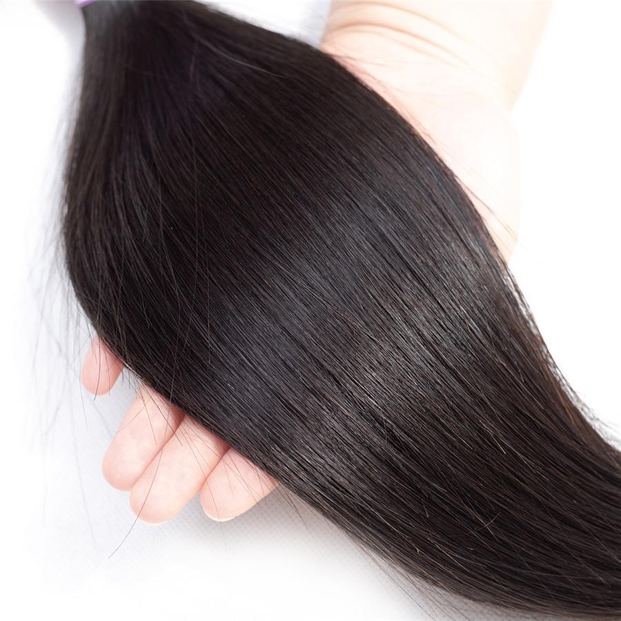 4 Bundles Straight Human Virgin Hair Natural Black -OQHAIR - ORIGINAL QUEEN HAIR