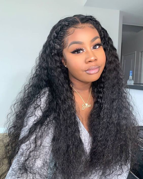 Kinky Curly Human Hair Wigs For Women Jerry Curly 4x4 Lace Closure Wig Prelucked Hairline