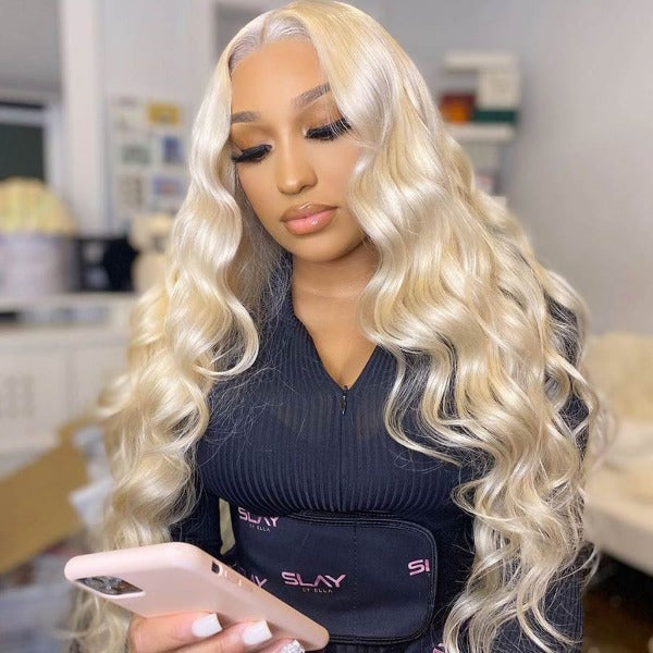 613 Blonde Body Wave Lace Front Wigs