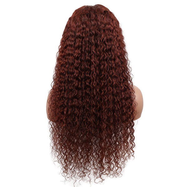 Reddish Brown Water Wave Hair Wig 13x4 Lace Front Wig