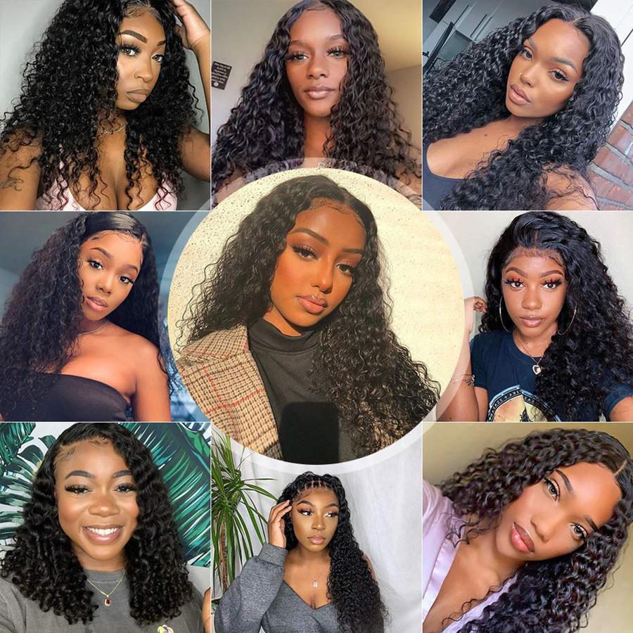 U Part Wigs Human Hair Wigs for Women Brazilian Water Wave Remy Human Hair Glueless Full Head Clip in Half Wig U Shape Wig - ORIGINAL QUEEN HAIR