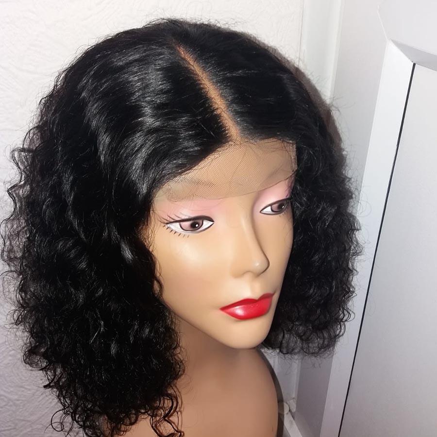 Bob Wigs Deep Wave Virgin Human Hair Lace Front Wigs