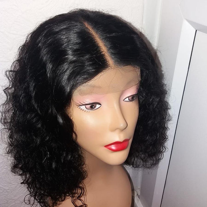 Bob Wigs Deep Wave Virgin Human Hair Lace Front Wigs