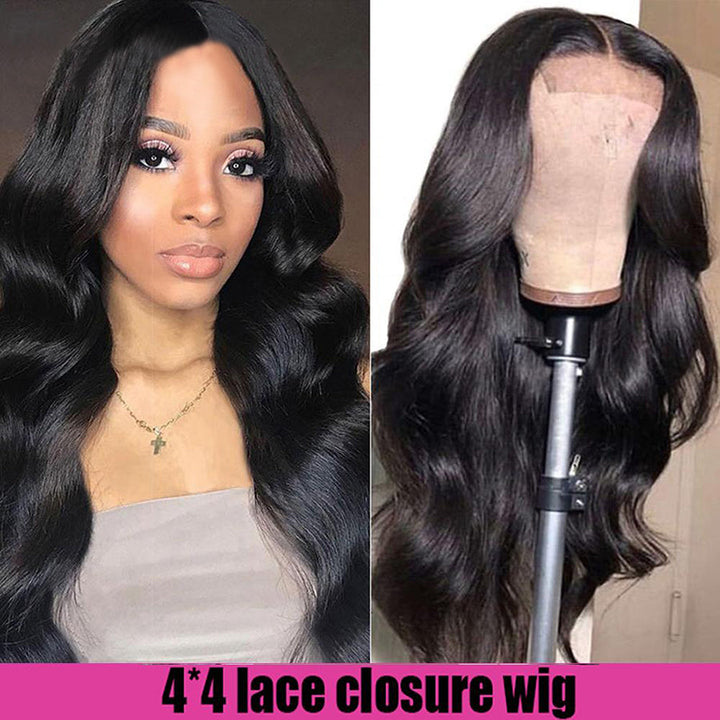 4x4 Lace Closure Wig Human Hair Brazilian Body Wave Lace Wigs for Women Human Hair Wigs