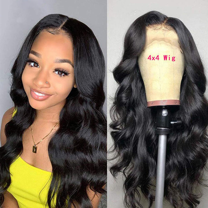 4x4 Lace Closure Wig Human Hair Brazilian Body Wave Lace Wigs for Women Human Hair Wigs