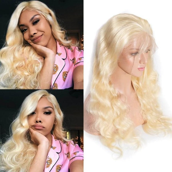 613 Blonde Body Wave Lace Front Wigs