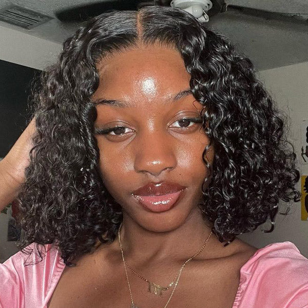Water Wave Glueless Wig Pre Cut 4x6 HD Lace Bob Style
