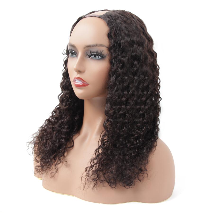 U Part Wigs Human Hair Wigs for Women Brazilian Water Wave Remy Human Hair Glueless Full Head Clip in Half Wig U Shape Wig - ORIGINAL QUEEN HAIR