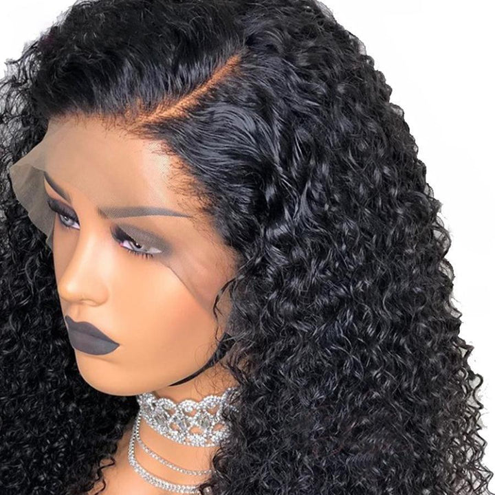 360 Lace Front Wigs 150% Density Kinky Curly Human Hair -OQHAIR