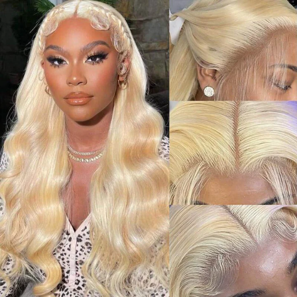 613 Blonde Body Wave Lace Front Wigs
