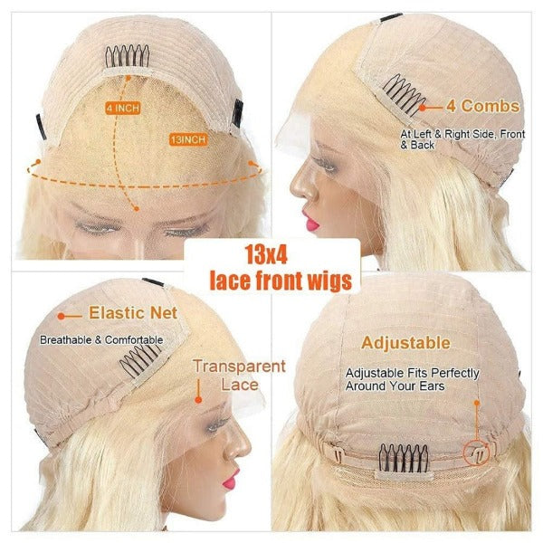 613 Blonde Deep Wave Lace Front Wig