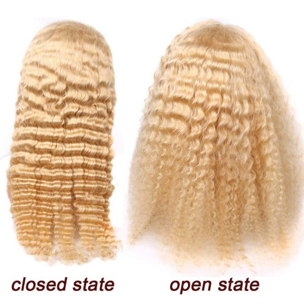613 Blonde Deep Wave Lace Front Wig