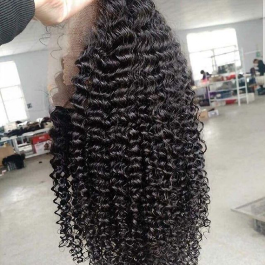 360 Lace Front Wigs 150% Density Kinky Curly Human Hair -OQHAIR