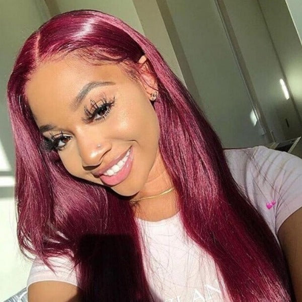 13x4 4x4 Lace Front Wigs 99J Straight Human Virgin Hair for Women -OQHAIR - ORIGINAL QUEEN HAIR