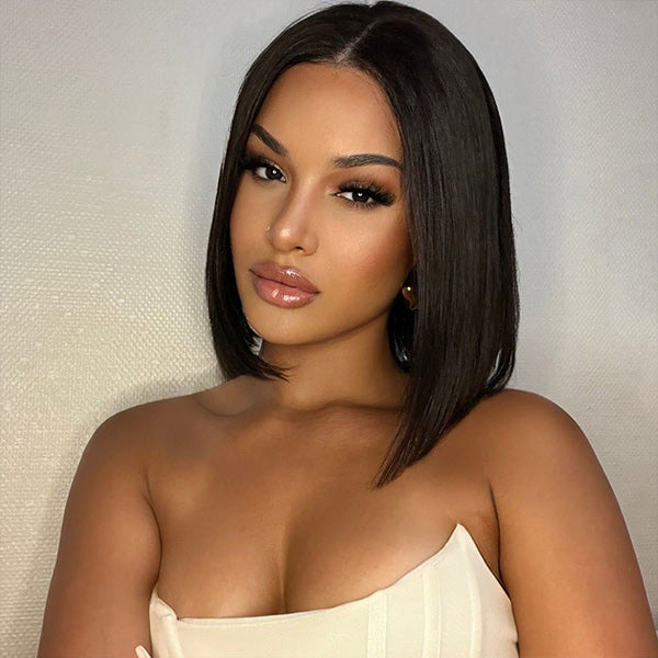 Straight Glueless Wig 4x6 HD Lace Closure Short Bob Wigs