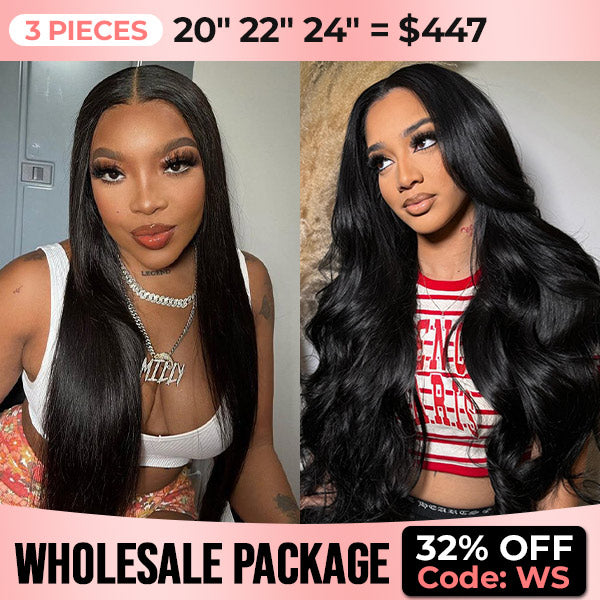 Wholesale Package | 4x6 Pre Cut HD Lace Wear Go Glueless Wigs Beginner Friendly