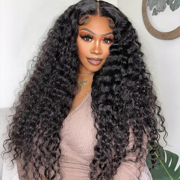 OQ HAIR Glueless Deep Wave Melt Into Skin Bleached Knots Wear Go Glueless Wig Pre-Cut 9x6 HD Lace Personalized fit