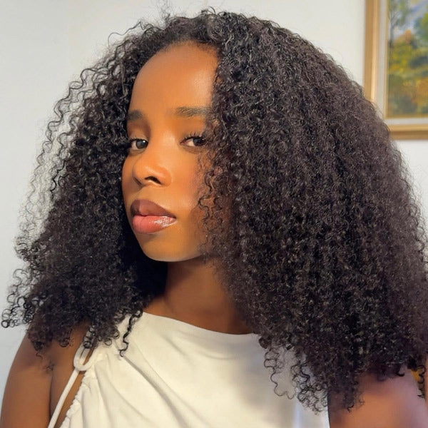 OQ HAIR Bomb Glueless Afro Curly Custom-Fit Design Invisible Knots Effect Wear Go Wig