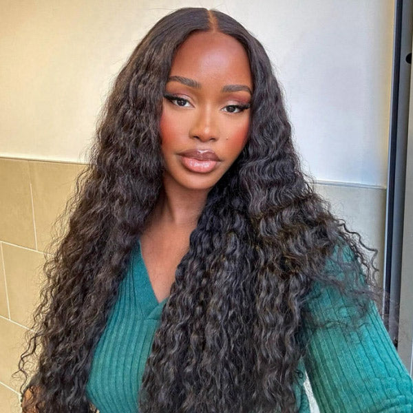 OQ HAIR Luxury Water Wave Adjustable Fit Pre-Cut 9x6 HD Lace Wear Go Glueless Wig Natural Scalp Look