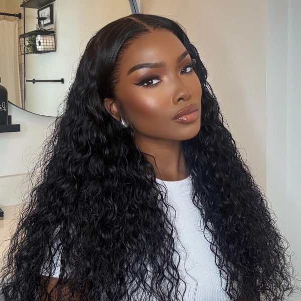 OQ HAIR Luxury Water Wave Adjustable Fit Pre-Cut 9x6 HD Lace Wear Go Glueless Wig Natural Scalp Look