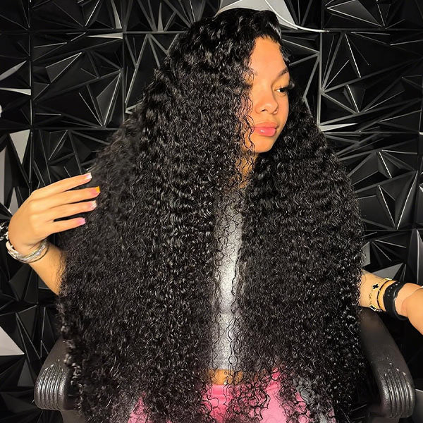 OQ HAIR Water Wave Glueless Install Flexible Fit Pre-Cut 7x5 HD Lace Wear Go Wig With Elastic Drawstring