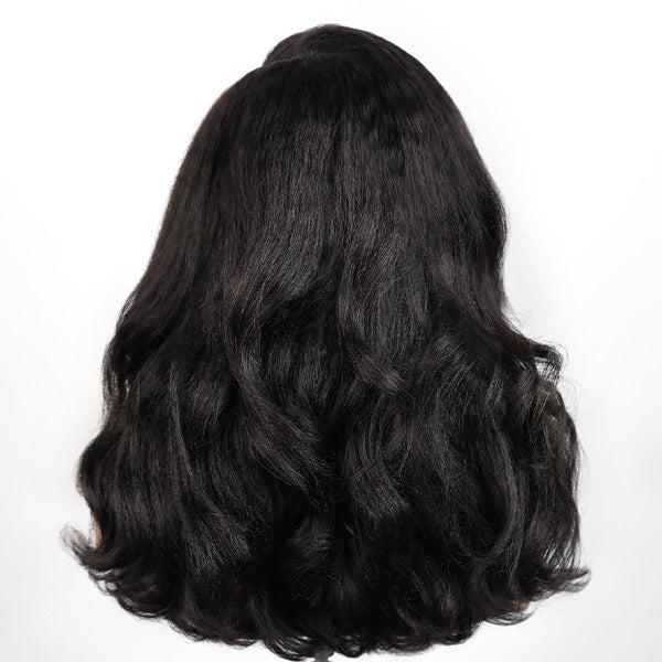 OQ HAIR M-Cap Clean Hairline 9x6 Lace Yaki Straight Wear Go Wig Deep C Part And Face Framing Wig